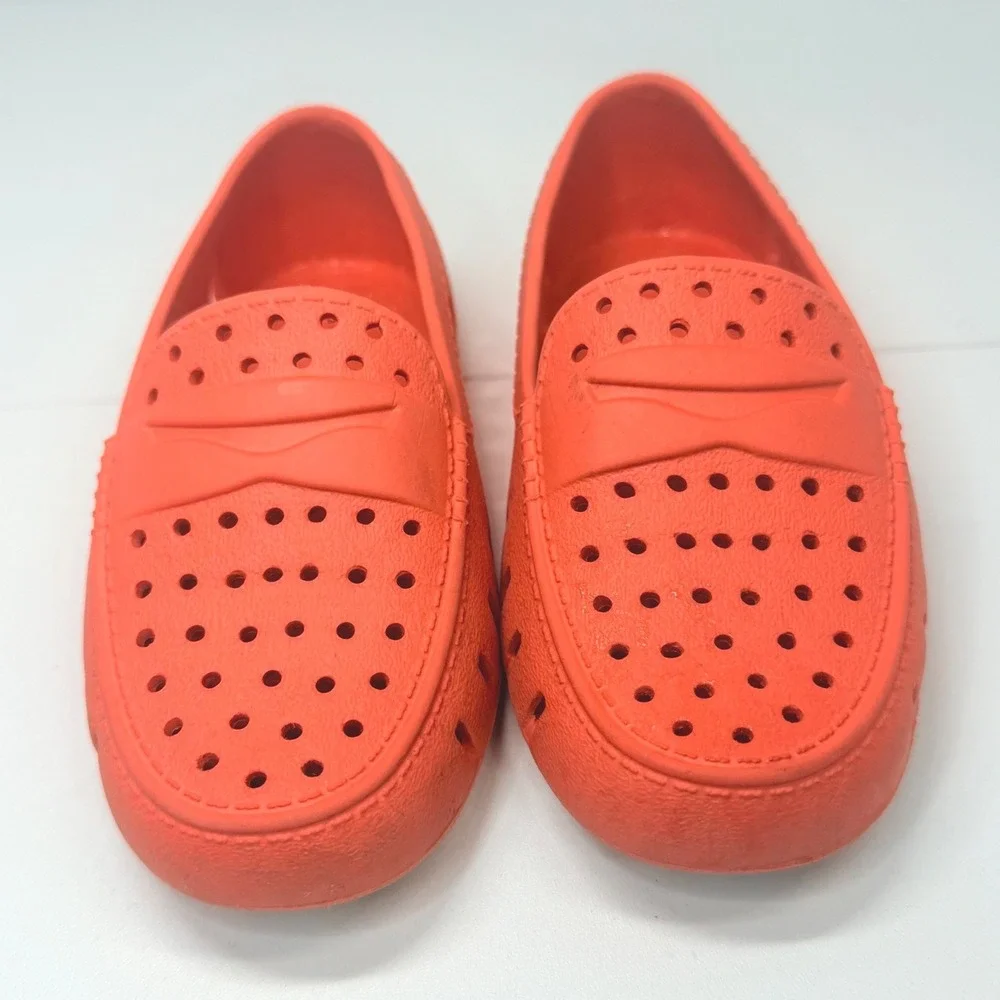 Floafers Country Club Driver Shoes Kids Size 9 Orange Waterproof EVA Loafers